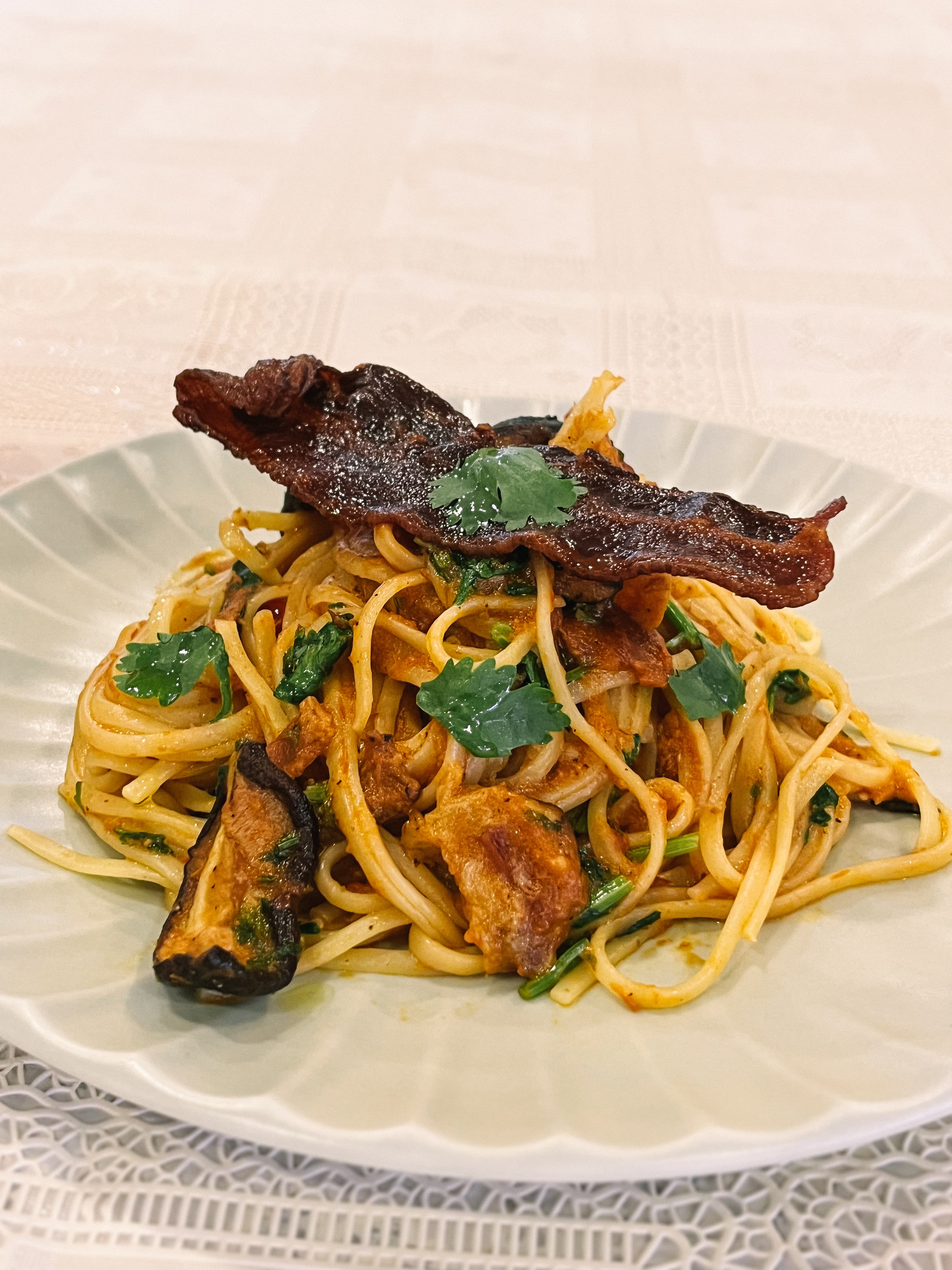 Bacon Mushroom Pasta